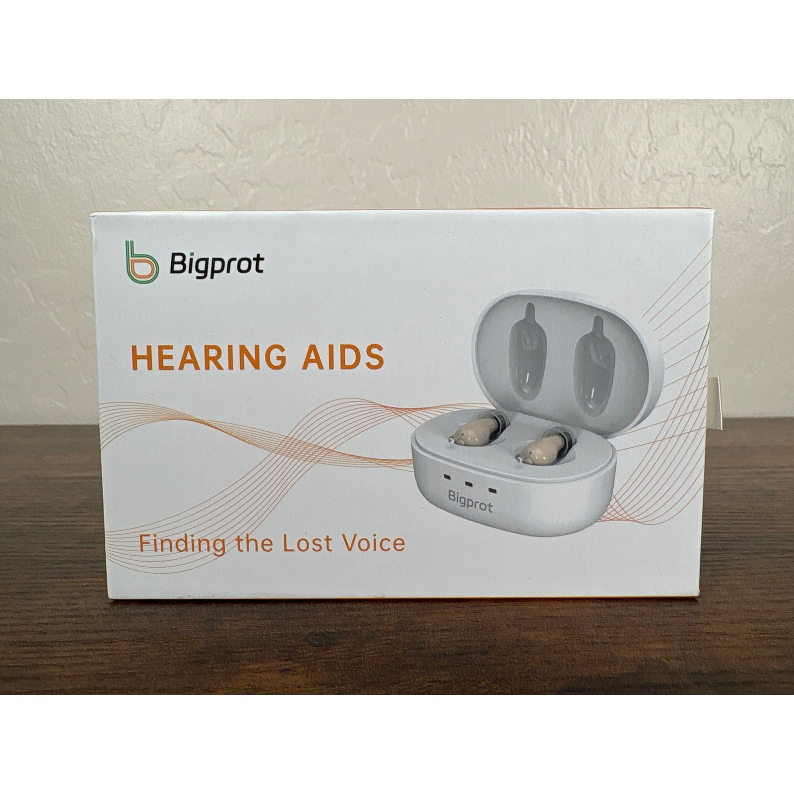 Bigprot ZF-M602 Rechargeable Hearing Aids with Charging Case Pair Beige White