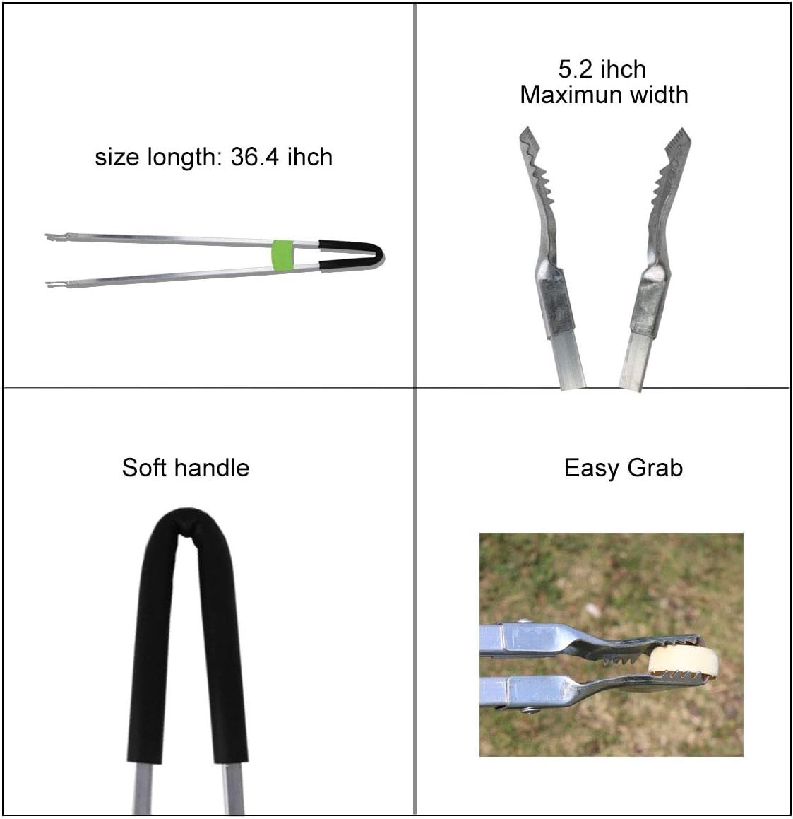36-Inch Reacher Grabber – Lightweight Cleaning Tool for Safe Litter Collection