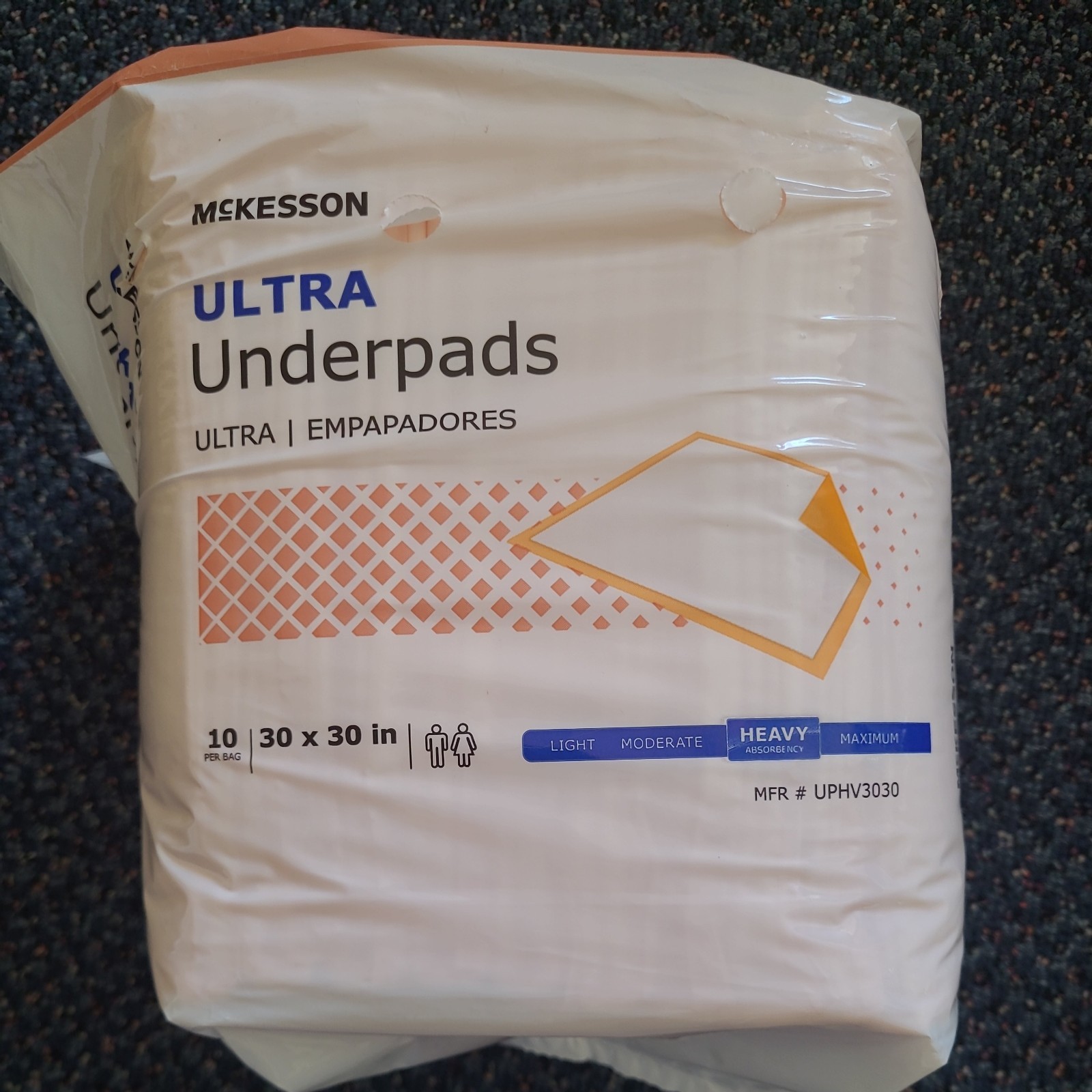 McKesson Ultra Disposable Underpads 30 x 30 Heavy Absorbency