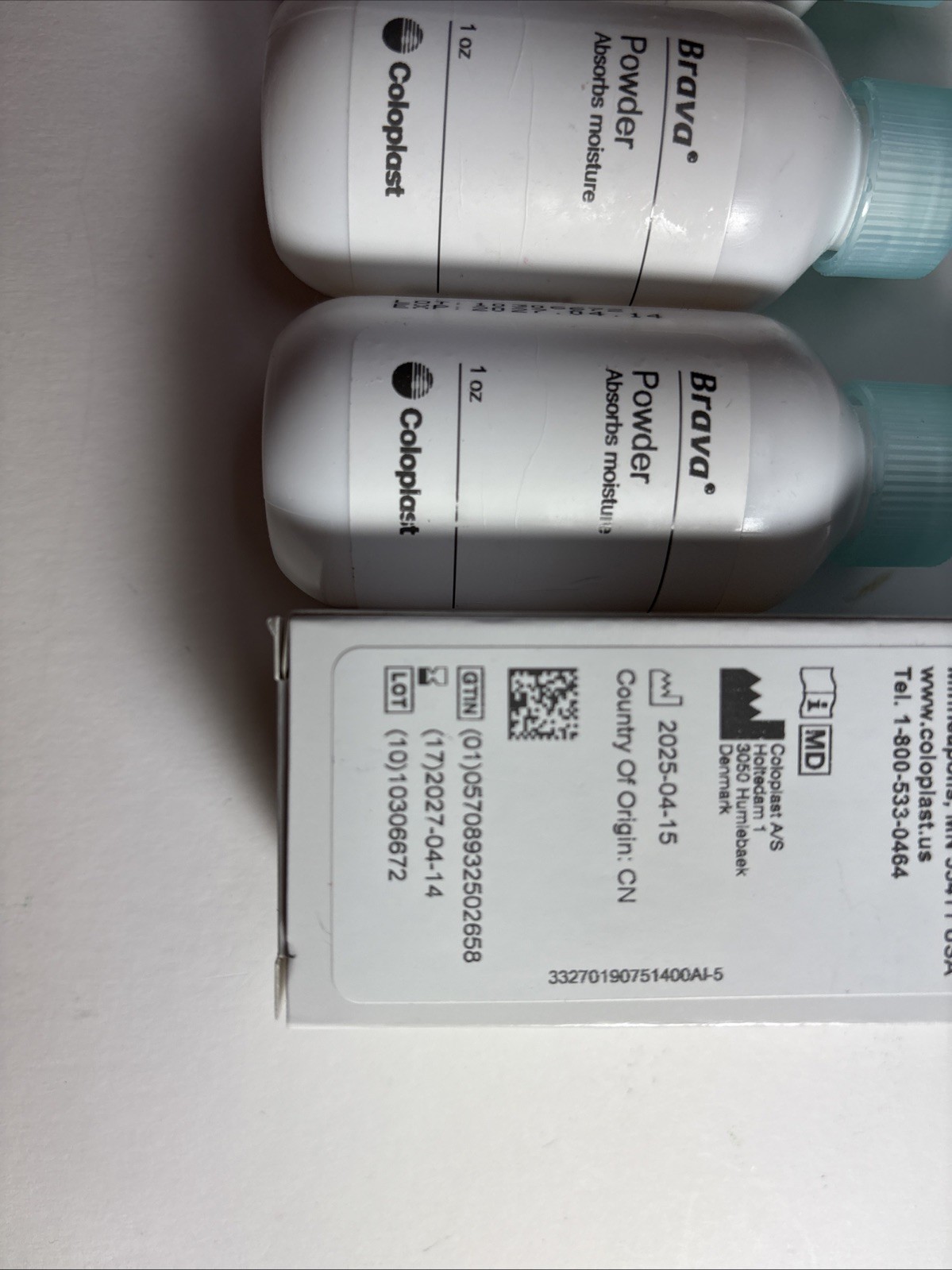 8 boxes Coloplast Brava Moisture Absorbing Powder 1 oz. #19075z Exp; 2027.04.14