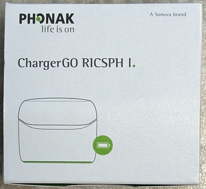 Phonak ChargerGo RIC SPHERE Infinio. With Power Cord & Wall Adaptor. New In Box.