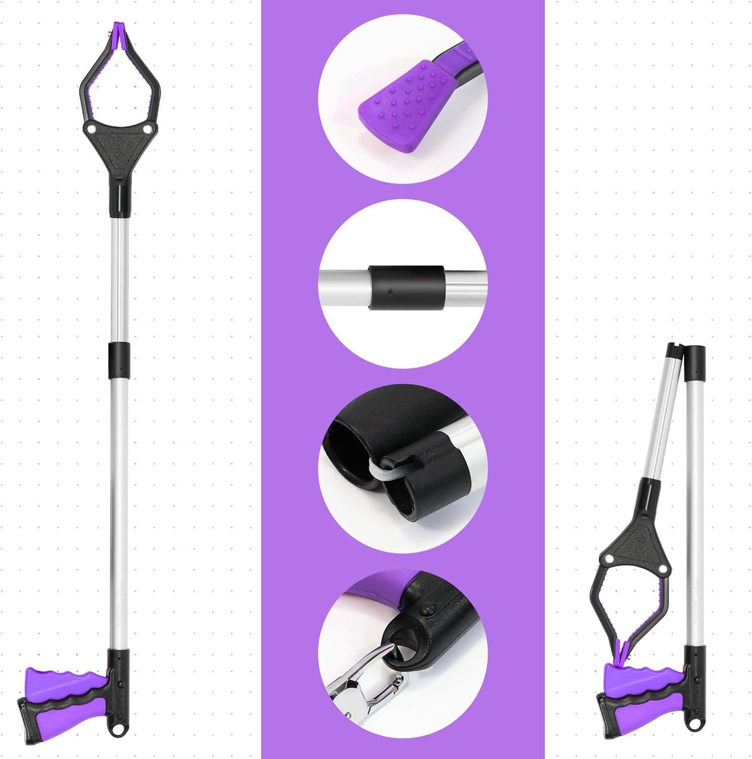 32 Inch Folding Reacher Grabber Tool with Magnet for Seniors, Disabled, afte…