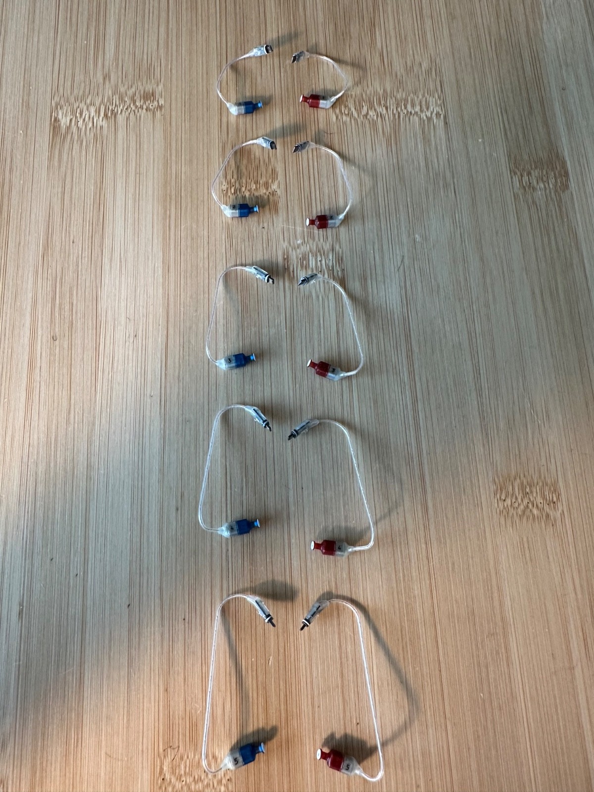 LOT OF 5 SETS Oticon MiniFit C4 Detect Receivers For Intent SIZES 0-5 LEFT,RIGHT