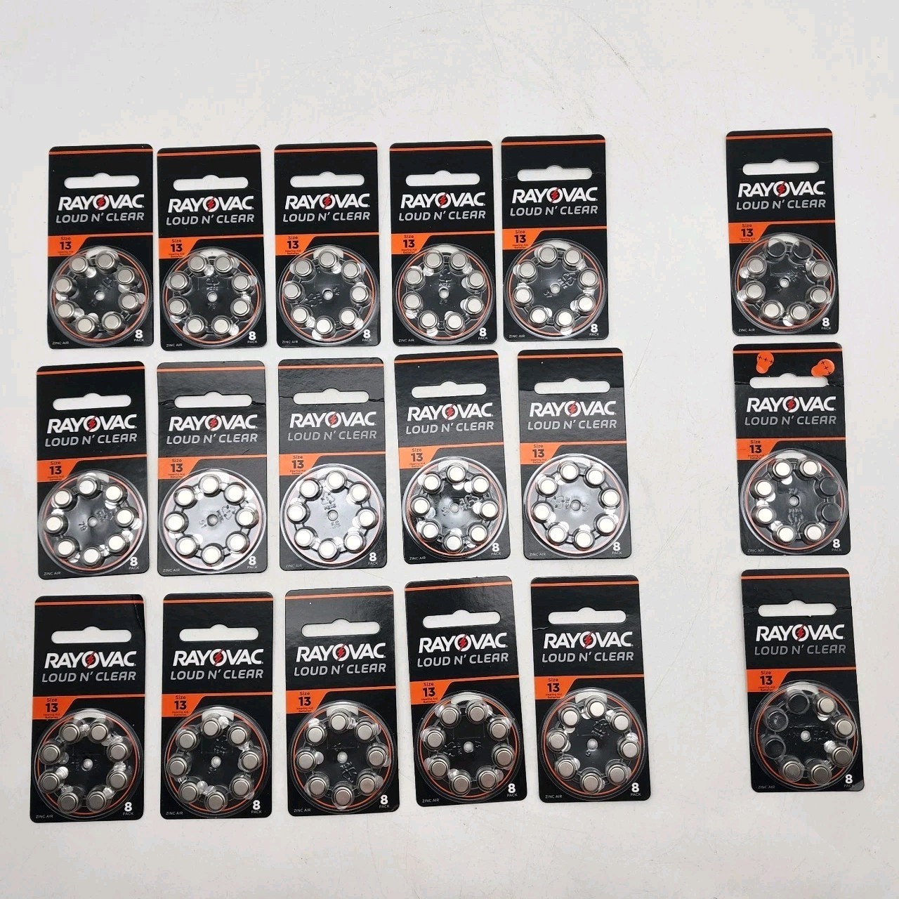 137 Rayovac Loud N’ Clear Size 13 Hearing Aid Batteries 1.45V Zinc Air Exp 2027