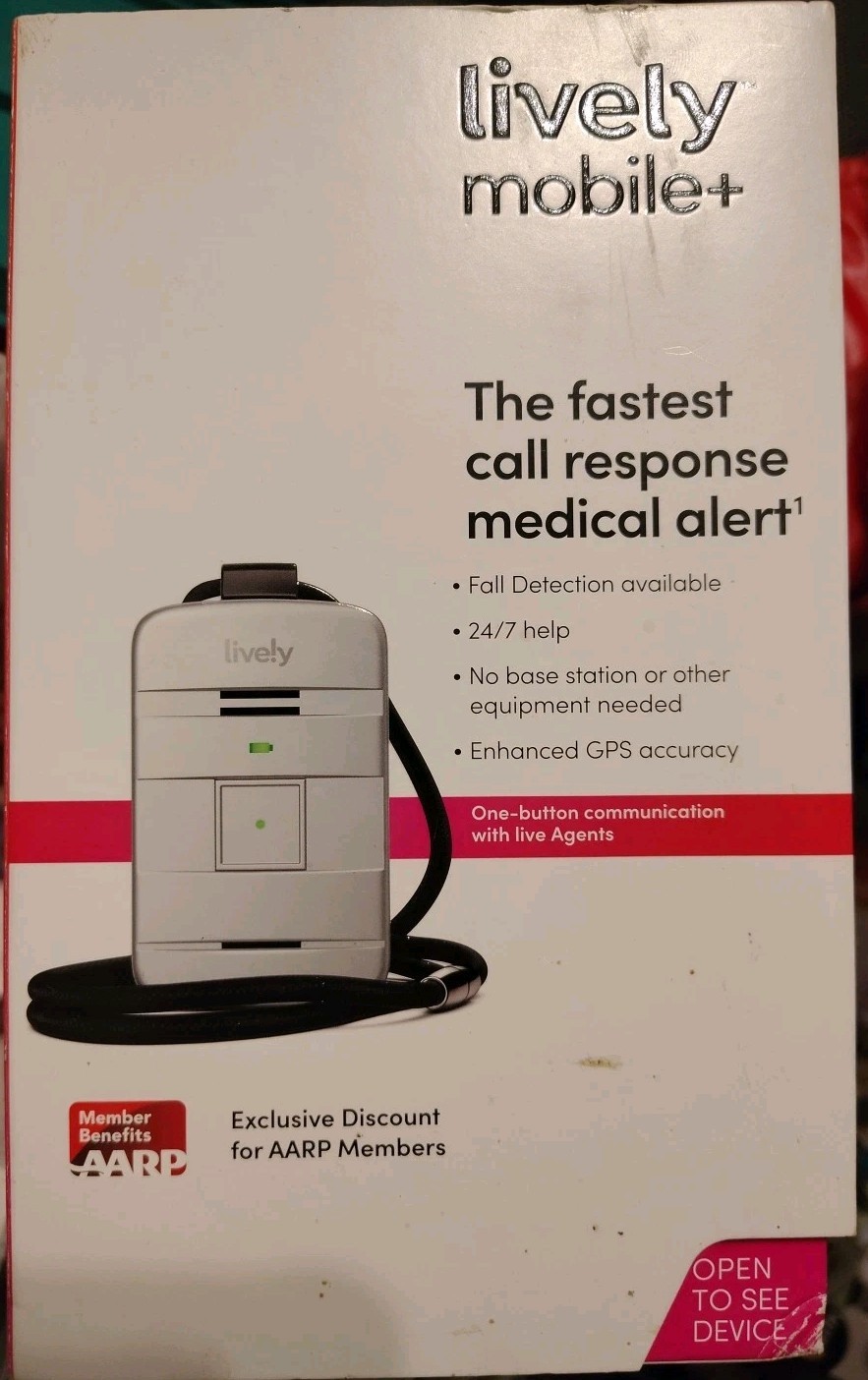 Lively Mobile Plus Medical Alert Device – New Sealed Box