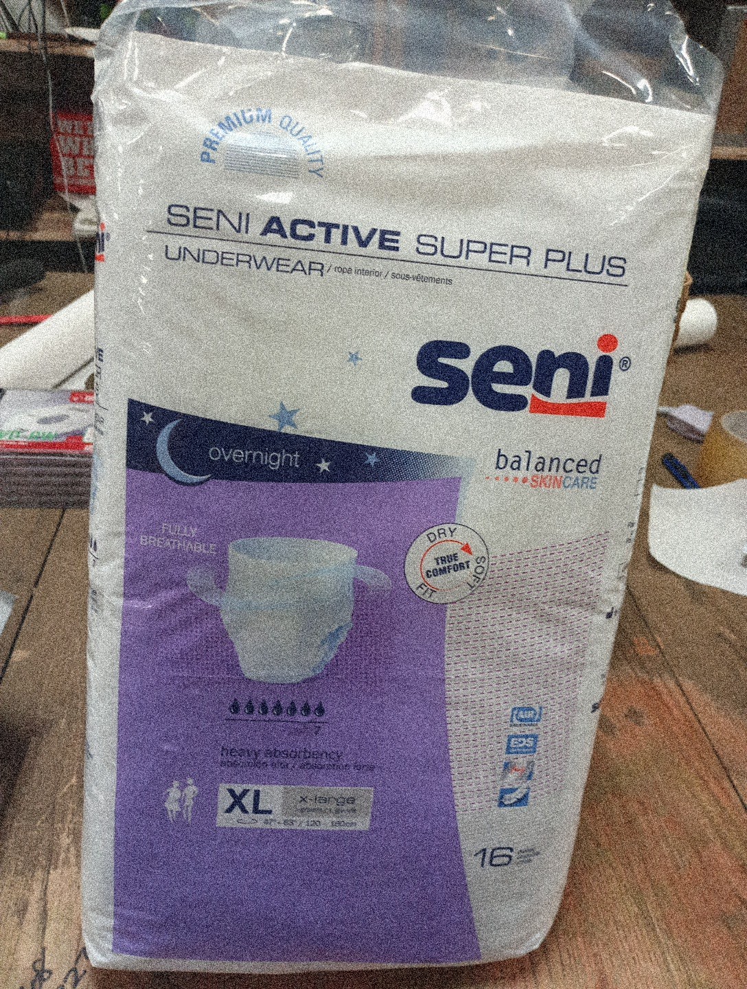 Seni Disposable Underwear X-Large 16 Ct, 660