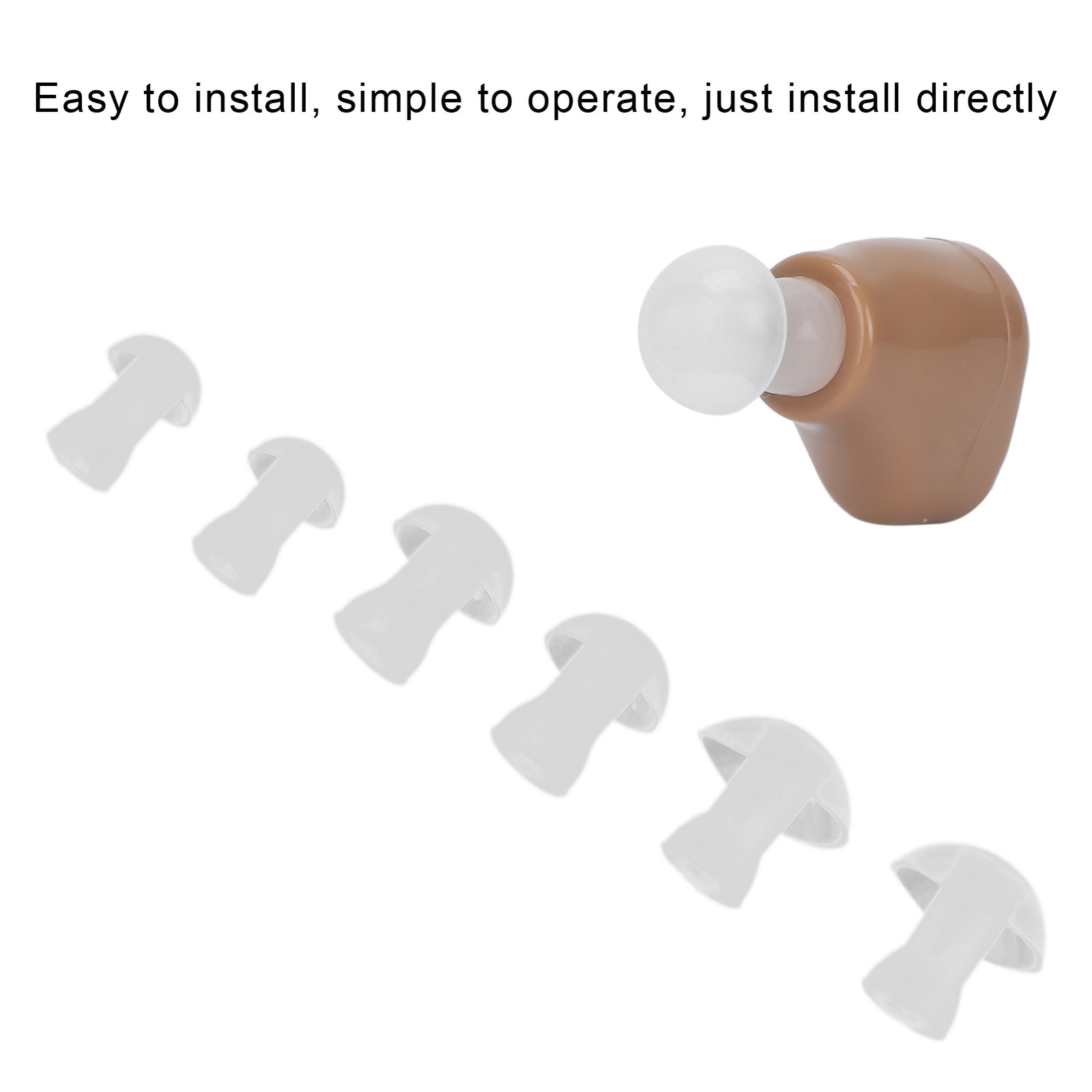 6pcs Hearing Aid Ear Tips Earplug Silicone Hearing Aids Buds Domes Ear