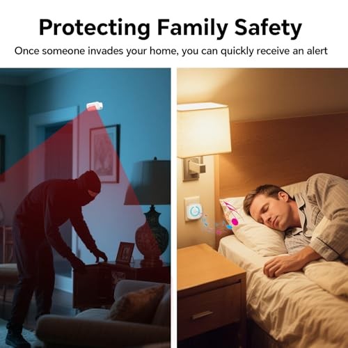 Bed Sensor Alarm and Fall Prevention for Elderly, 2 Motion Sensors + 1 Receiver