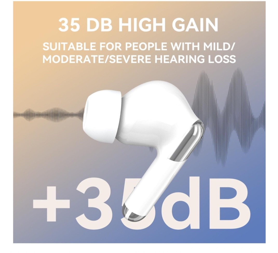 SUNAIS Rechargeable Hearing Aids for Seniors & Adults, Adjustable 5-Level Volume