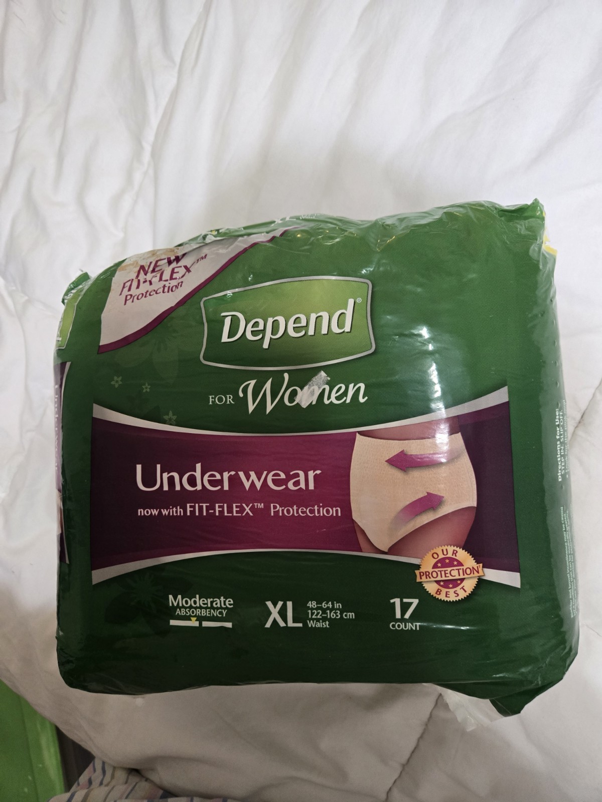 Vintage Depend Fresh Protection Women’s Underwear, XL 17ct Year 2008