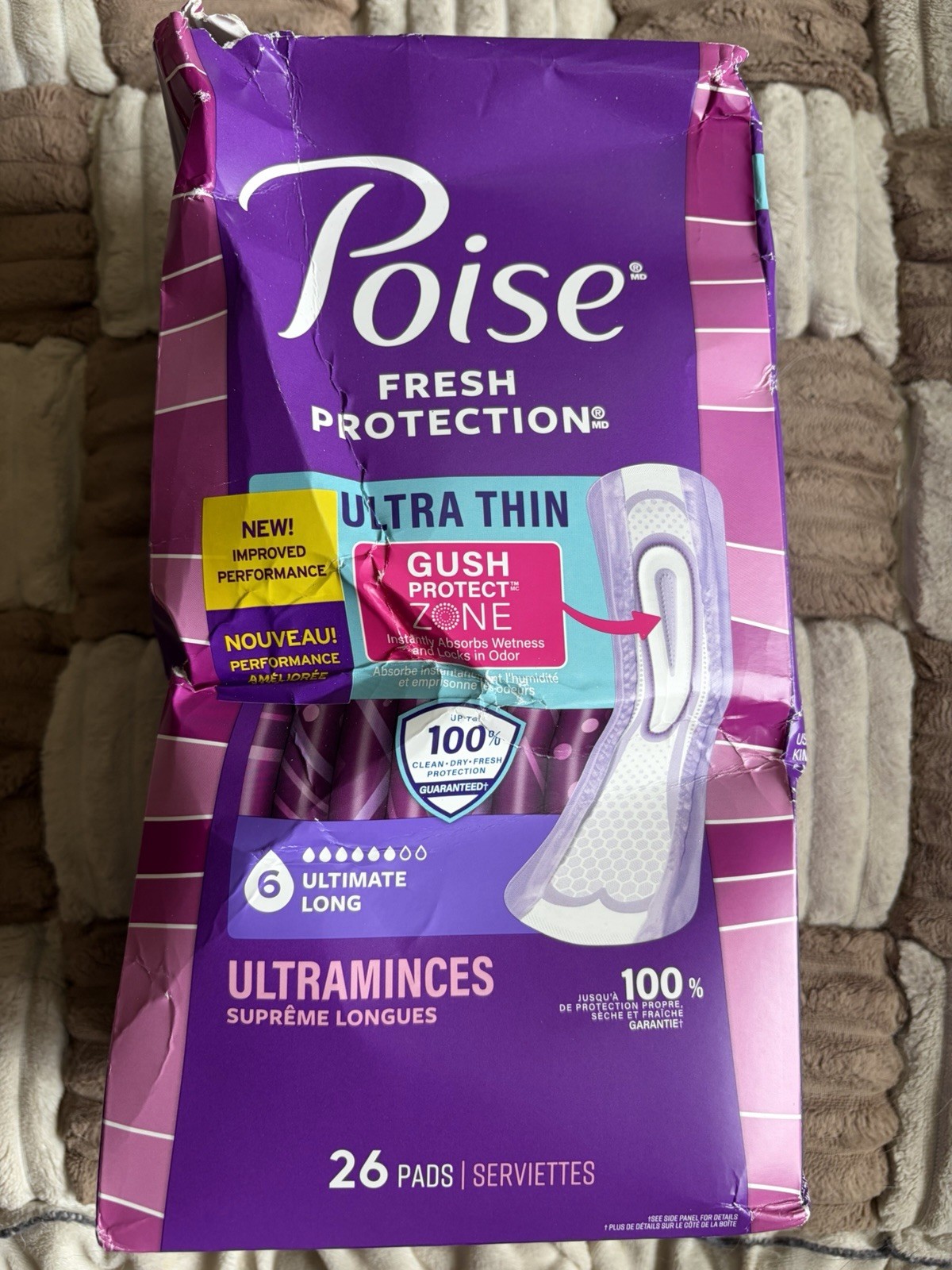Poise Fresh Protection Ultra Thin Long-Lasting Pads, Number 6, 26-Count