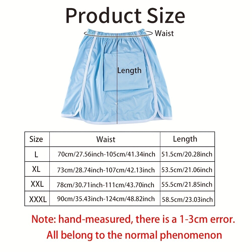 1PC Reusable Washable Adult Diaper Skirt Easy On/Off Unisex Incontinence Care