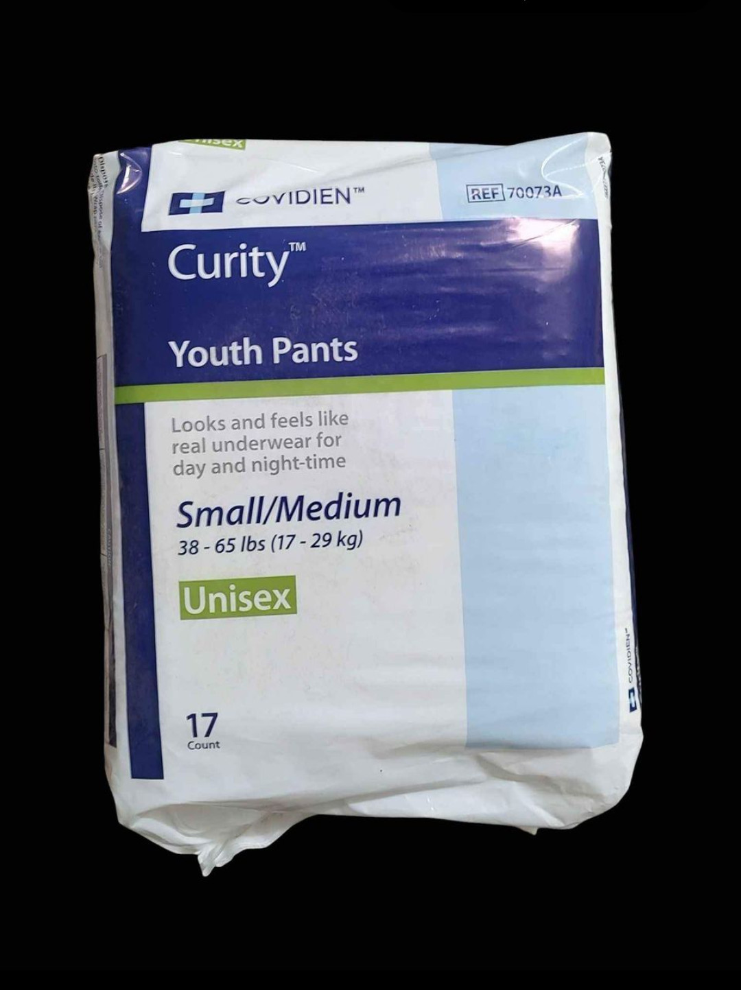 Curity Youth Pants Small/Medium 17 count (4 packages lot)