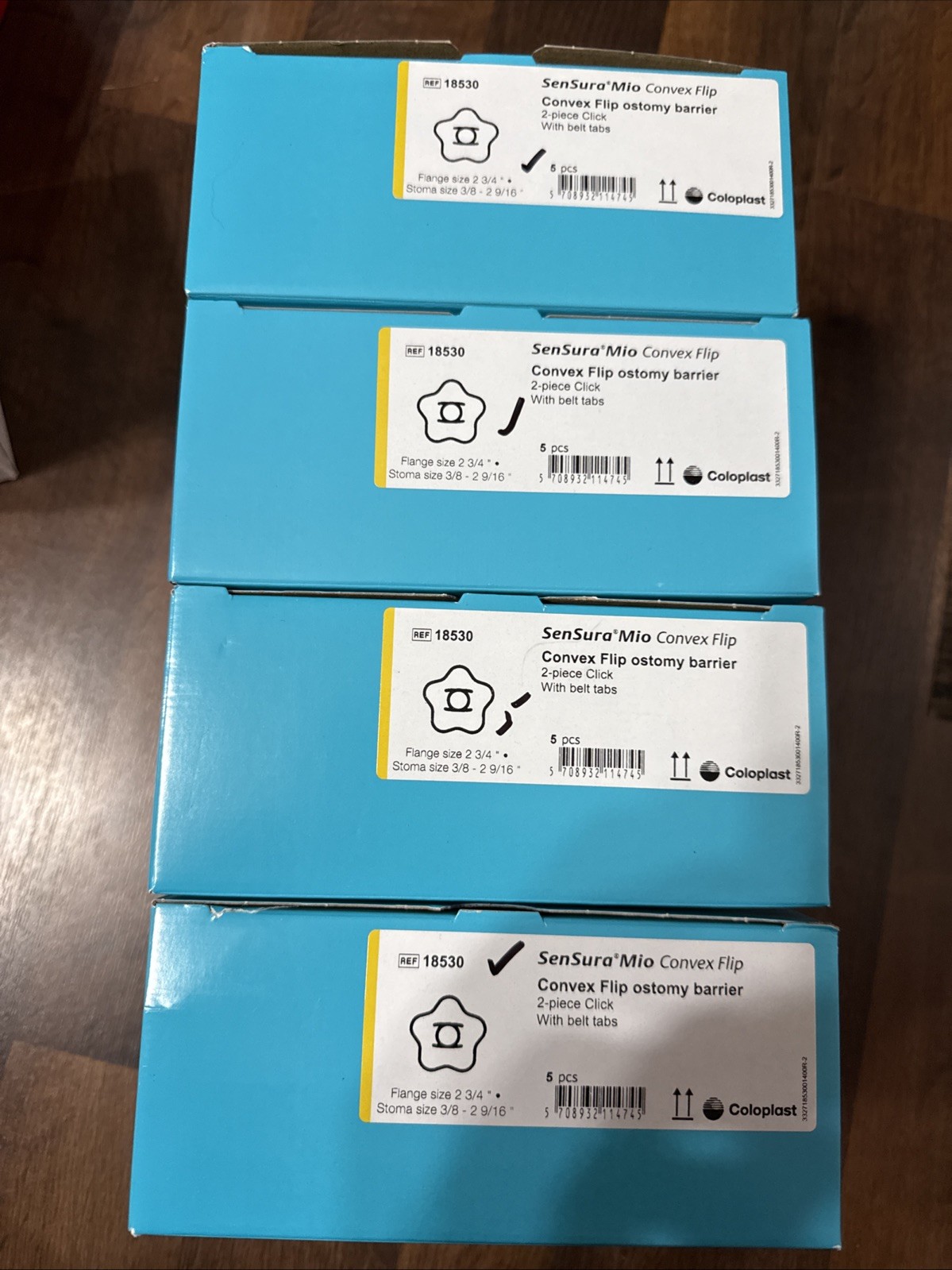 Coloplast 18530 SenSura Mio Convex Flip 2-Pc Barriers 2-3/4″ Flange 5 Box