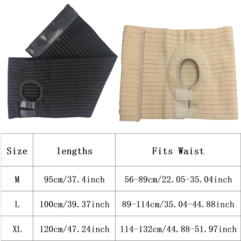 1PC Ostomy Belt with Stoma Hole Adjustable Colostomy/Ileostomy Support Men Women