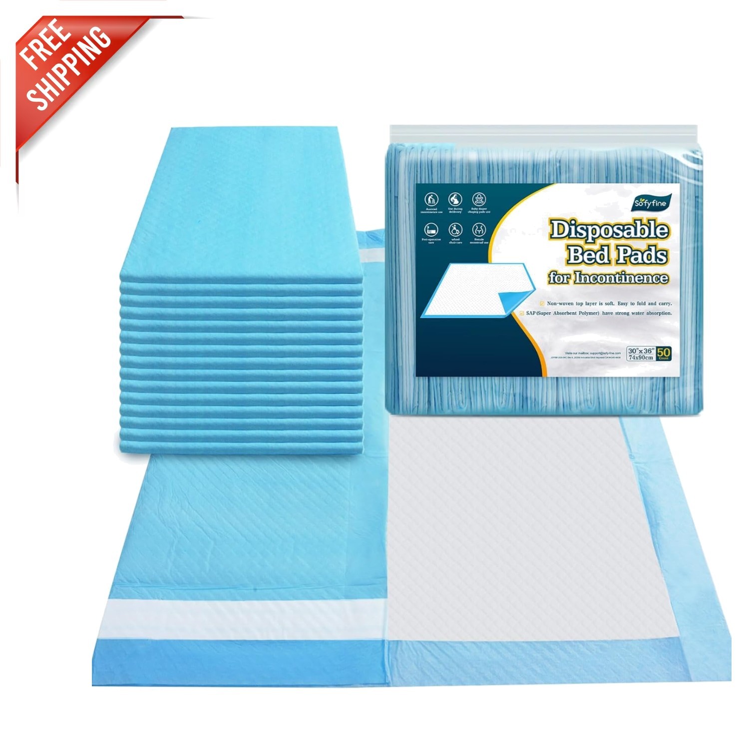 Heavy Duty 30″x36″ Bed Pads 100 Count – Ultimate Moisture Control & Comfort