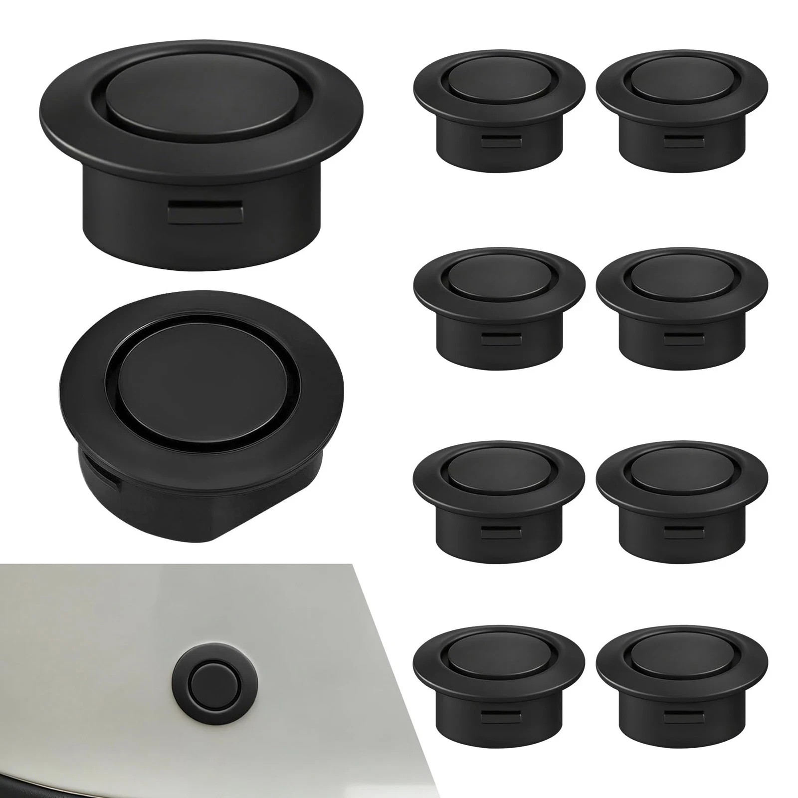 10PCS Car Bumper Sensor Hole Plugs, Automobile Front and Rear Bumper Radar Cover