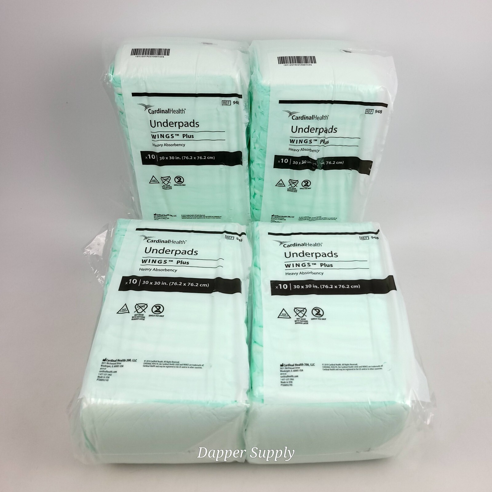 Lot of 40 Cardinal Health Standard Underpads Wings Plus 30″ x 30″ Disposable