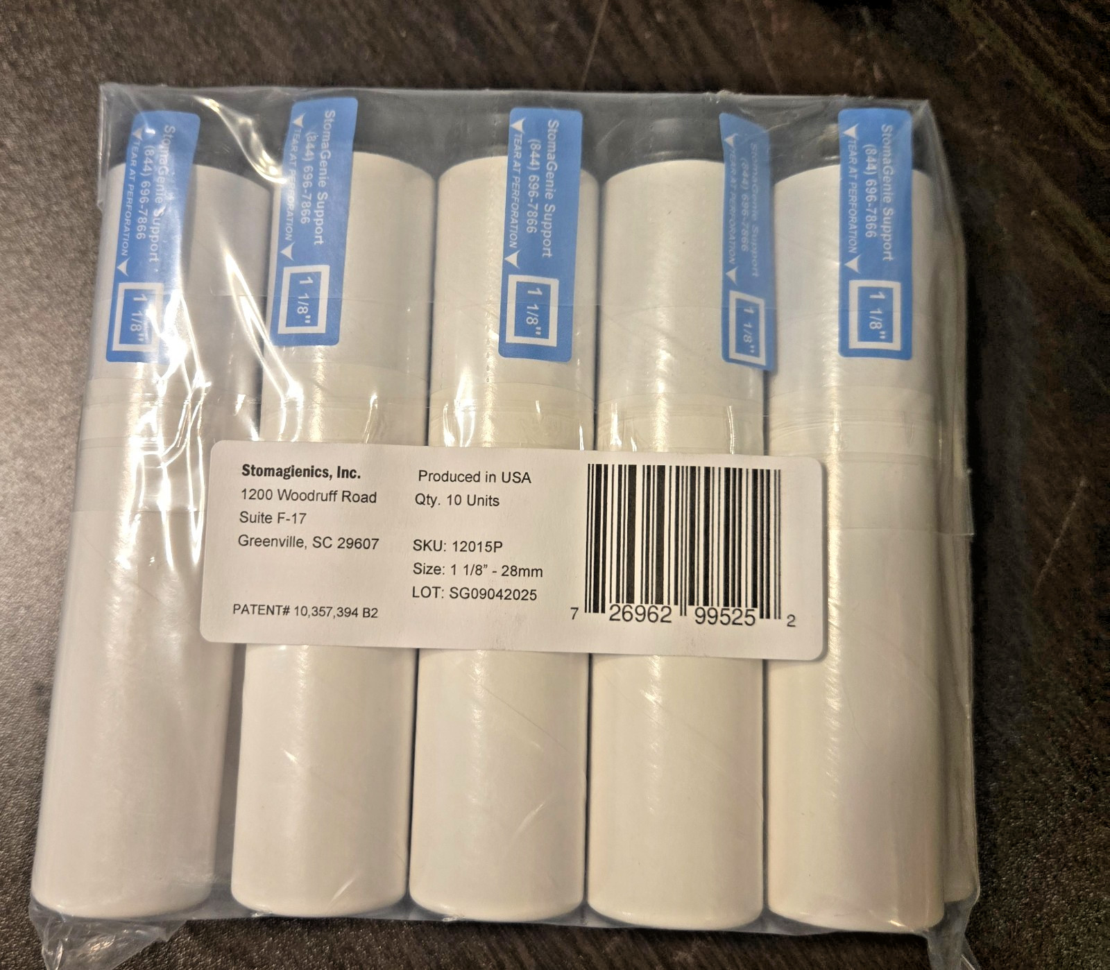 StomaGenie disposal tube for ostomy- #12015P 1 1/8 inch- 28mm