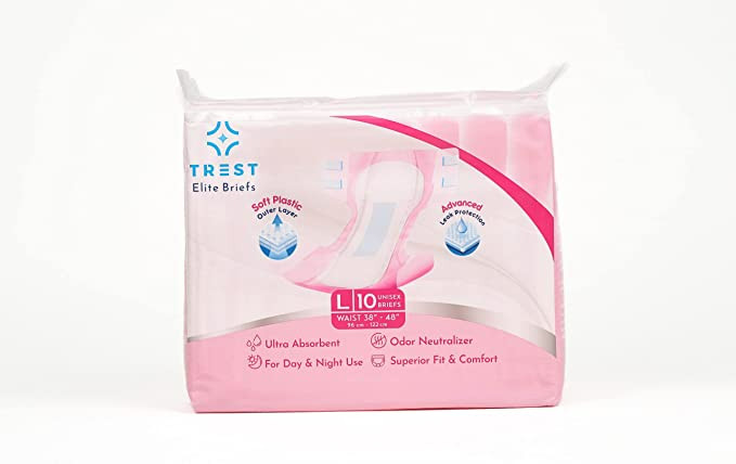 Trest Elite adult diaper nappy (Bag of 10) – Pink