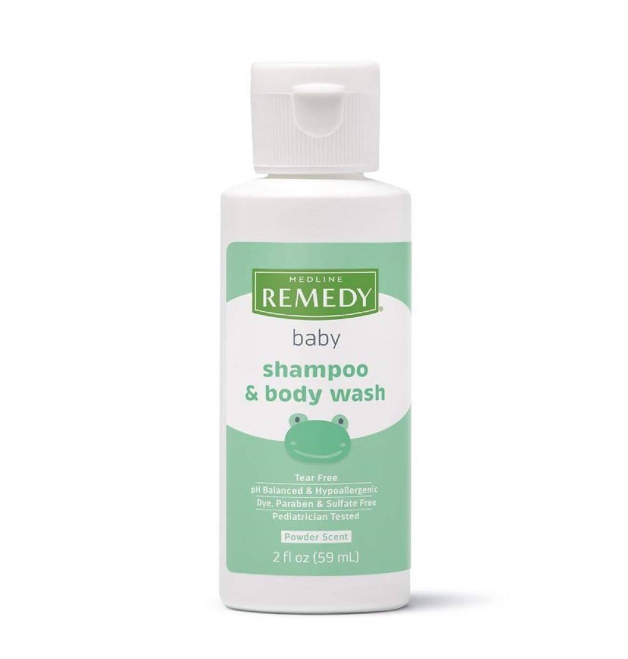 Remedy Baby Shampoo & Body Wash Tear Free Powder Scent Flip Top 2 oz. 3 Pack