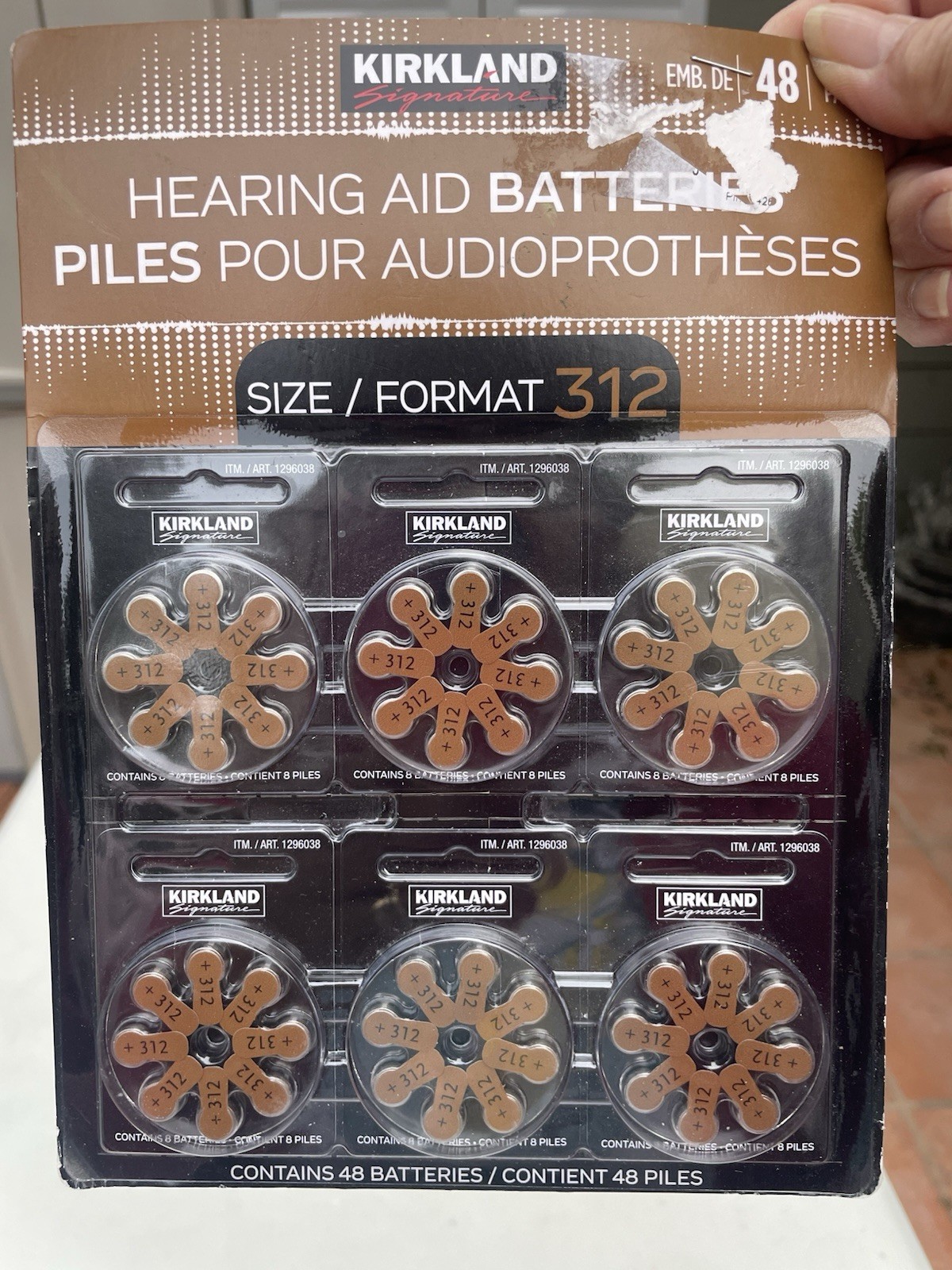 312 48 Pcs. Kirkland Signature Hearing Aid Batteries