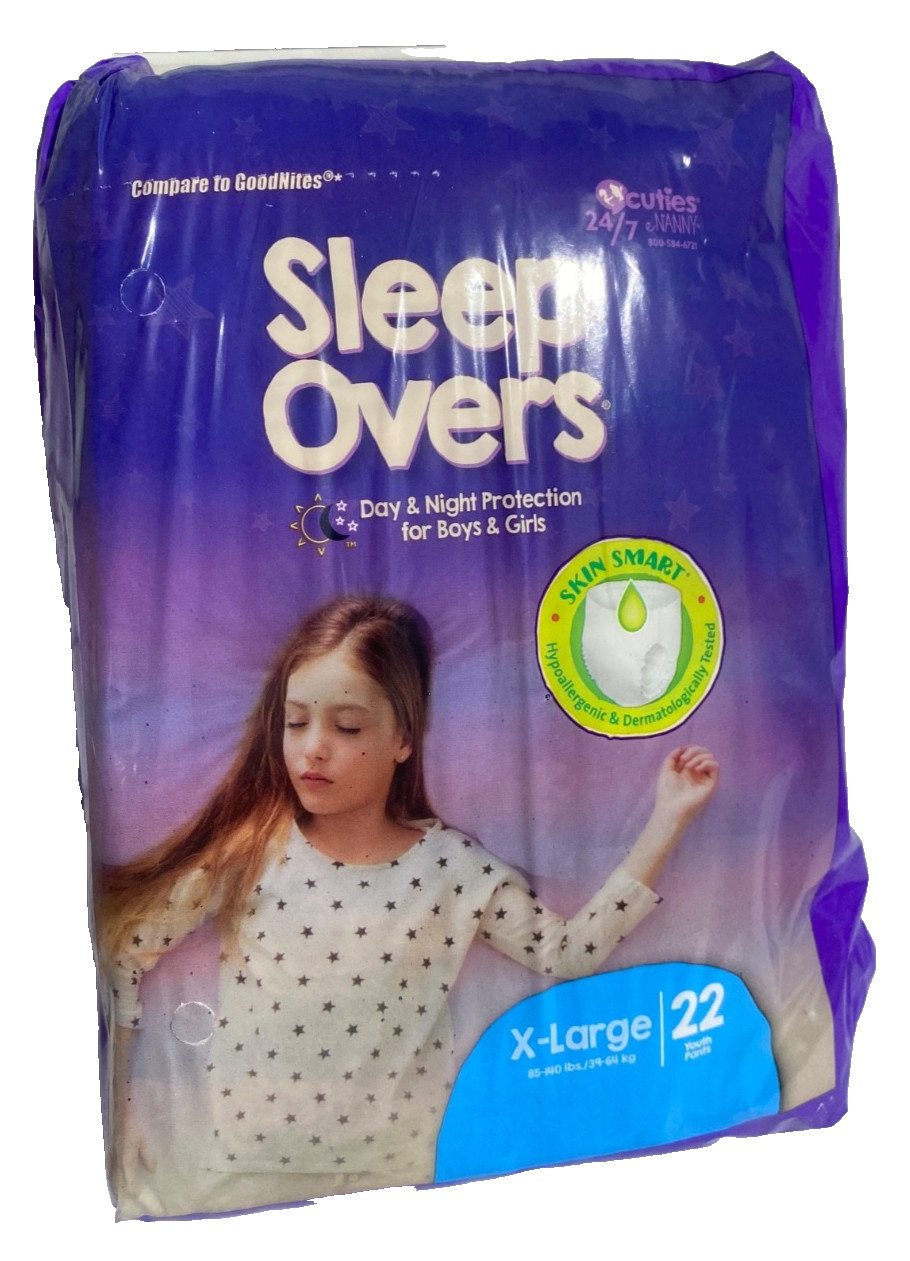 Cuties Sleep Overs Youth Underwear X-Large 85-140 lb Boys Girls Pull-Up NEW 22pk