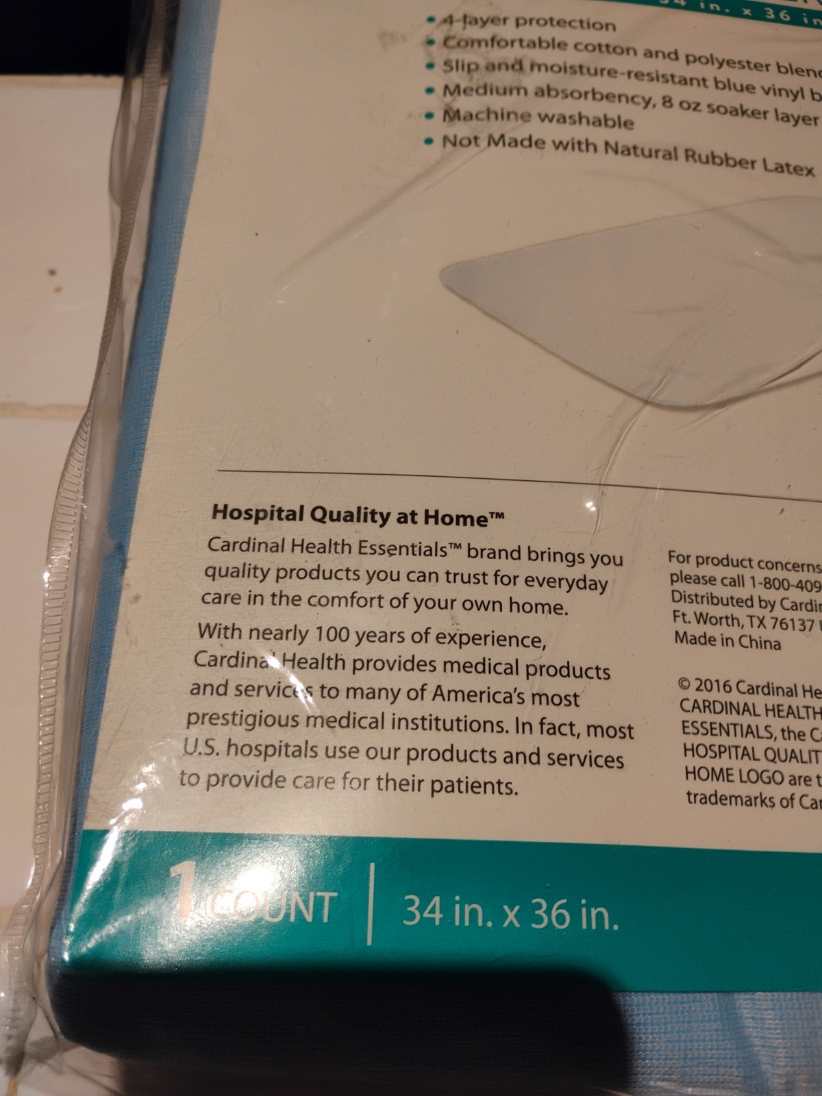 Cardinal Health Reusable Underpad White 34 inch x 36 inch NOB