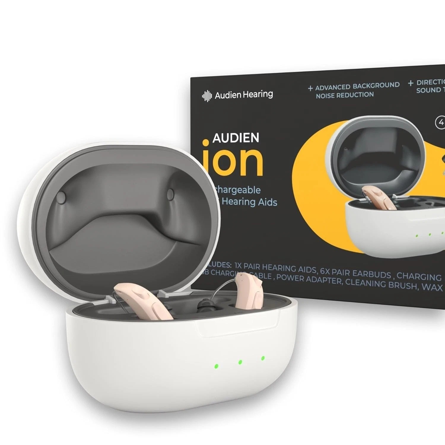 Audien ION Rechargeable BTE Hearing Aid Noise Cancellation Certified Refurbished