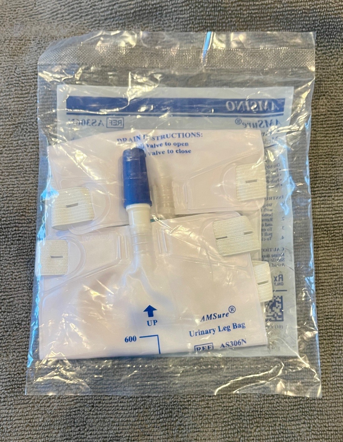 Amsino AMSure Urinary Leg Bag 600 mL AS306N