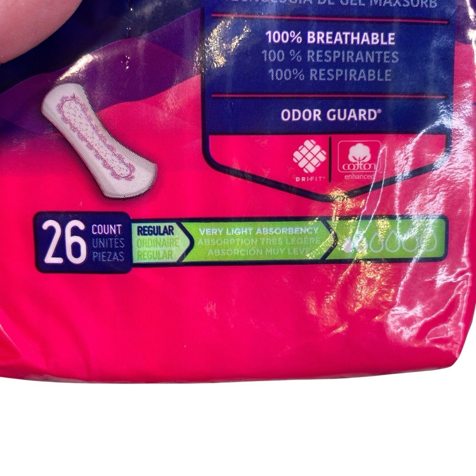 Prevail NWT Incontinence Liners Bladder Leaks Regular Light Absorbency 26 Count