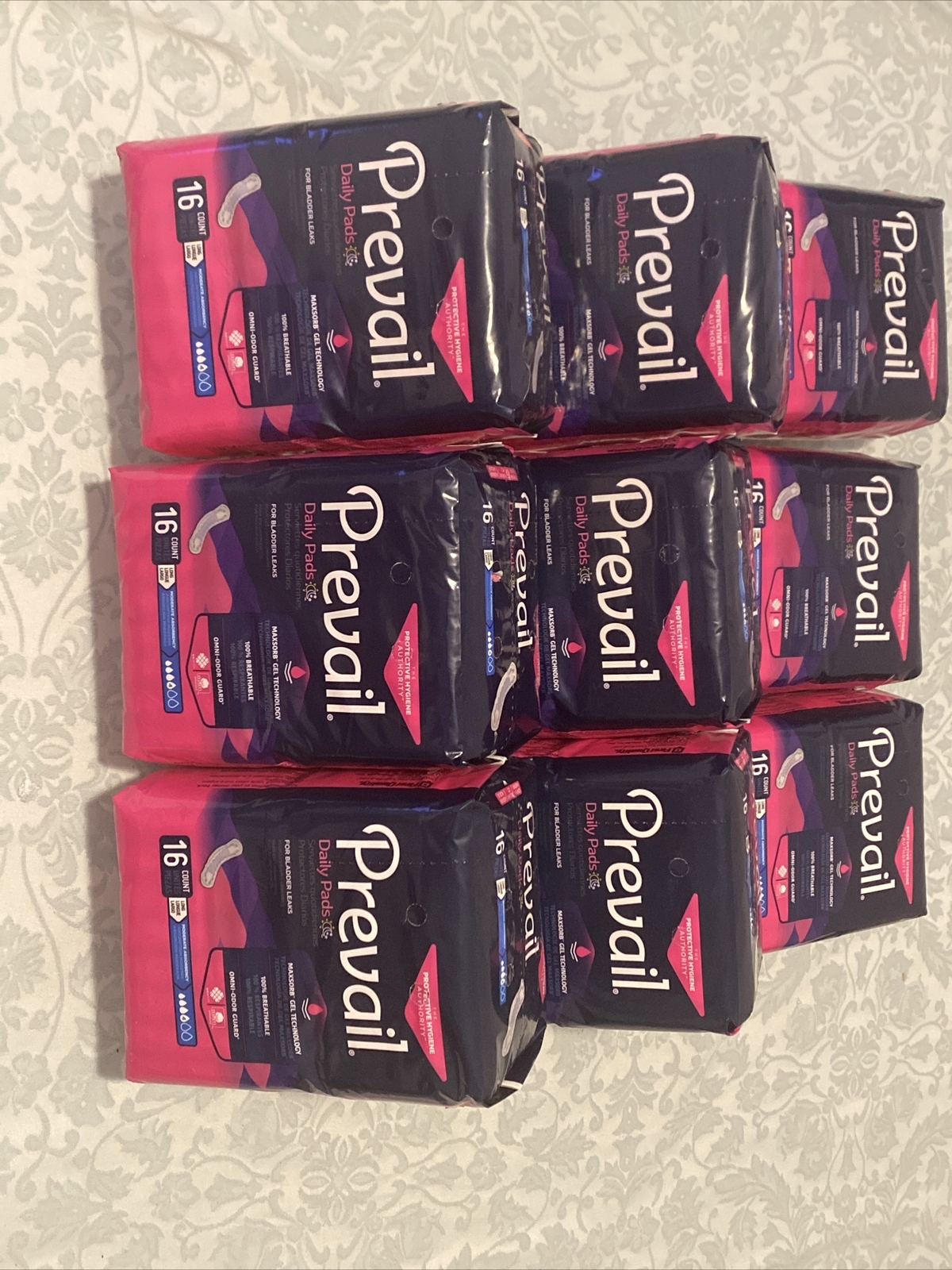 Prevail Bladder Control Pad, 11 Inch, Moderate Absorbency, Case of 144