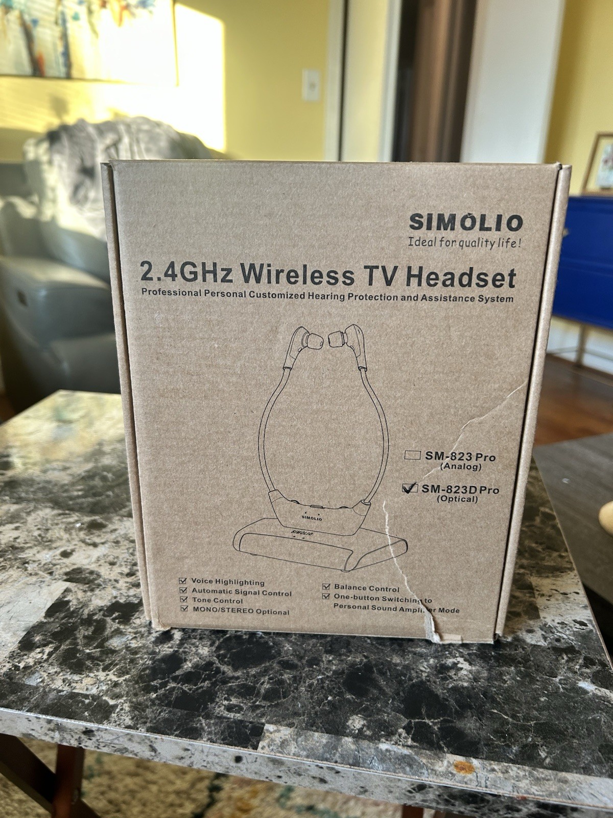 SIMOLIO Infrared Wireless TV Headphones, TV Hearing Device Digital & Analog TV