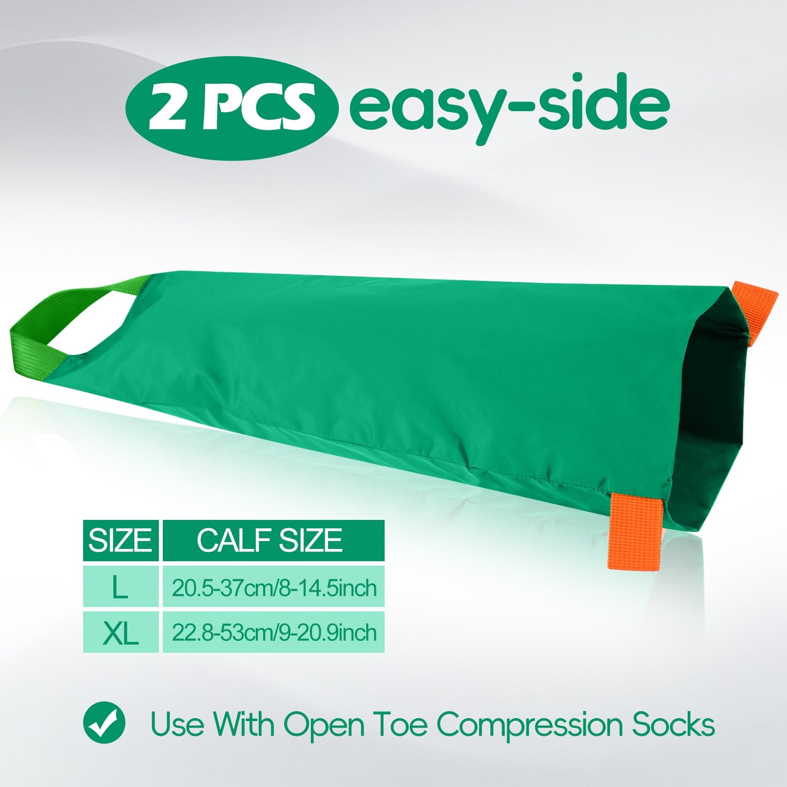Easy Slide Compression Stocking Aid Sock Helper 2 PCS Normal Size Open Toe