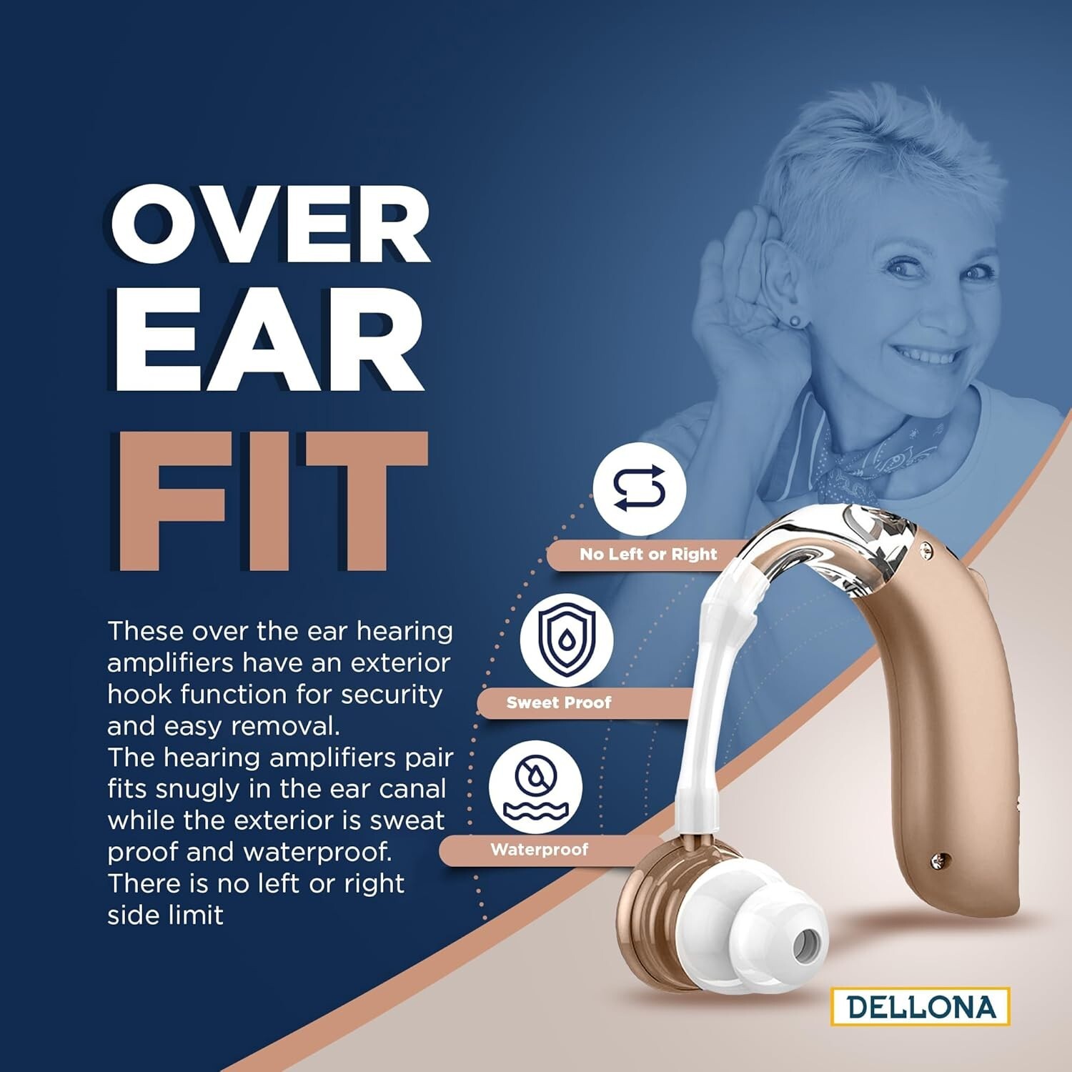 High-Performance Hearing Aids for Seniors Severe Hearing Loss, (Pair) Recharge