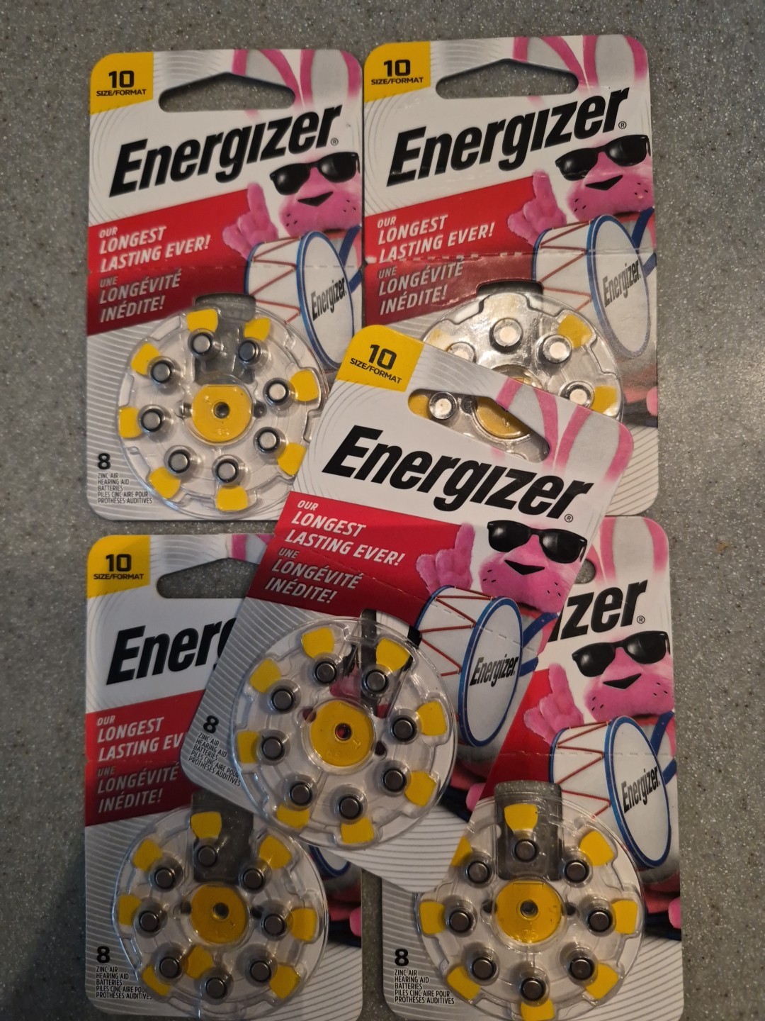 Energizer 8Pk Hearing Aid Battery AZ10DP-8 Size 10 Exp: 01/2027