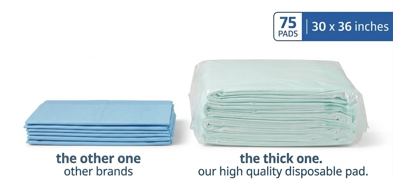 Medline 75 Ultra Heavy Disposable 30×36 Dog Puppy Training Wee Wee Pee Underpads