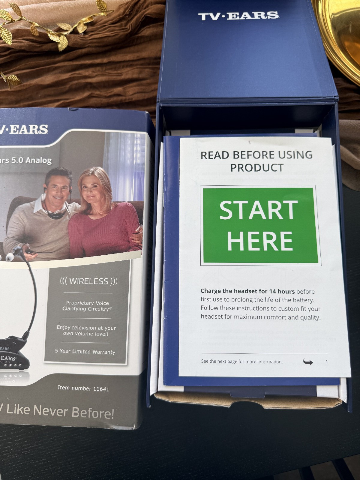 TV EARS 5.0 Analog Wireless Voice Clarifying Headset – Complete System #11641