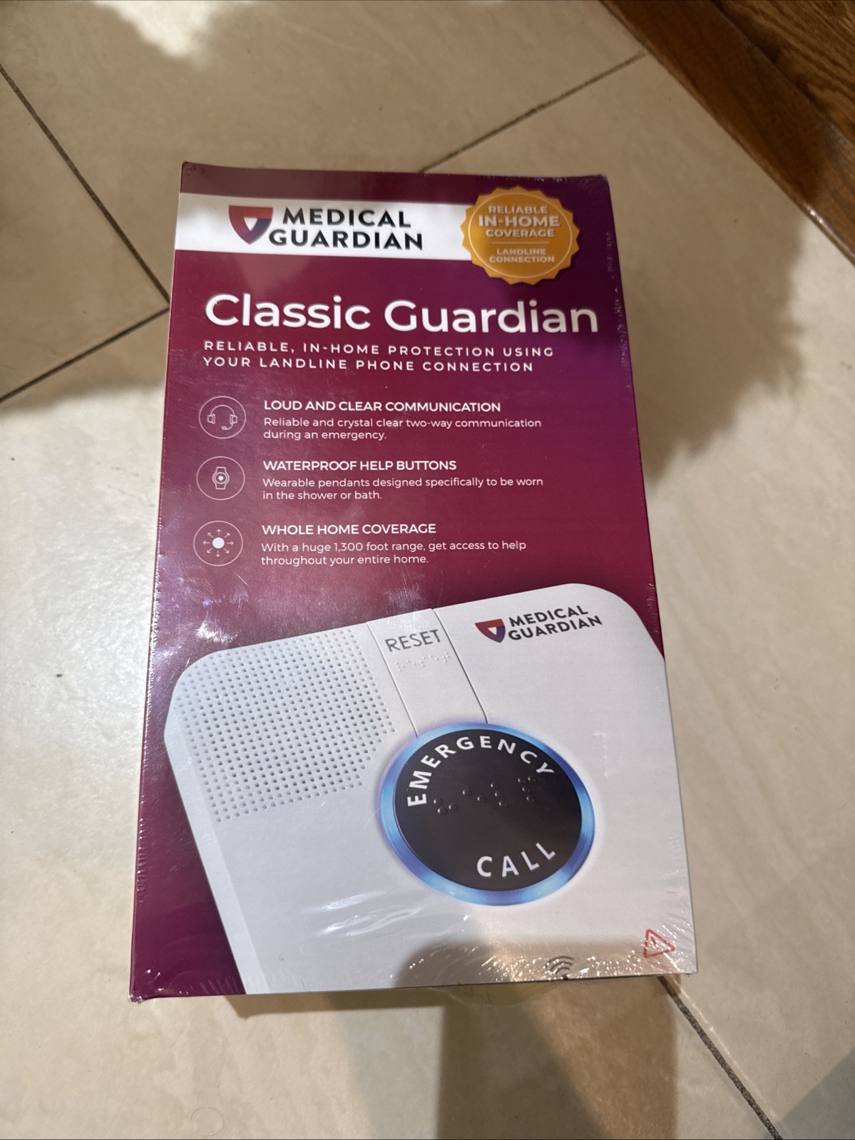 Medical Guardian In-Home Cellular Loud and Clear Medical Alert System Brand New