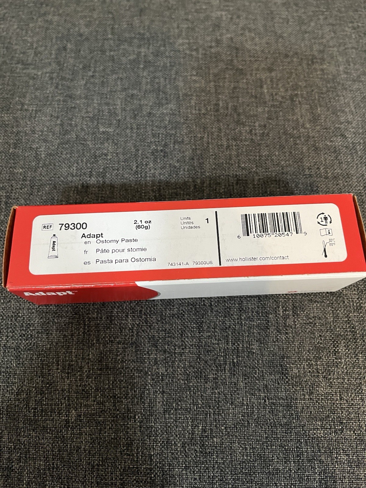 HOLLISTER ADAPT PASTE TUBE 79300 EXP.2029 WITH INSTRUCTIONS 2.1OZ.