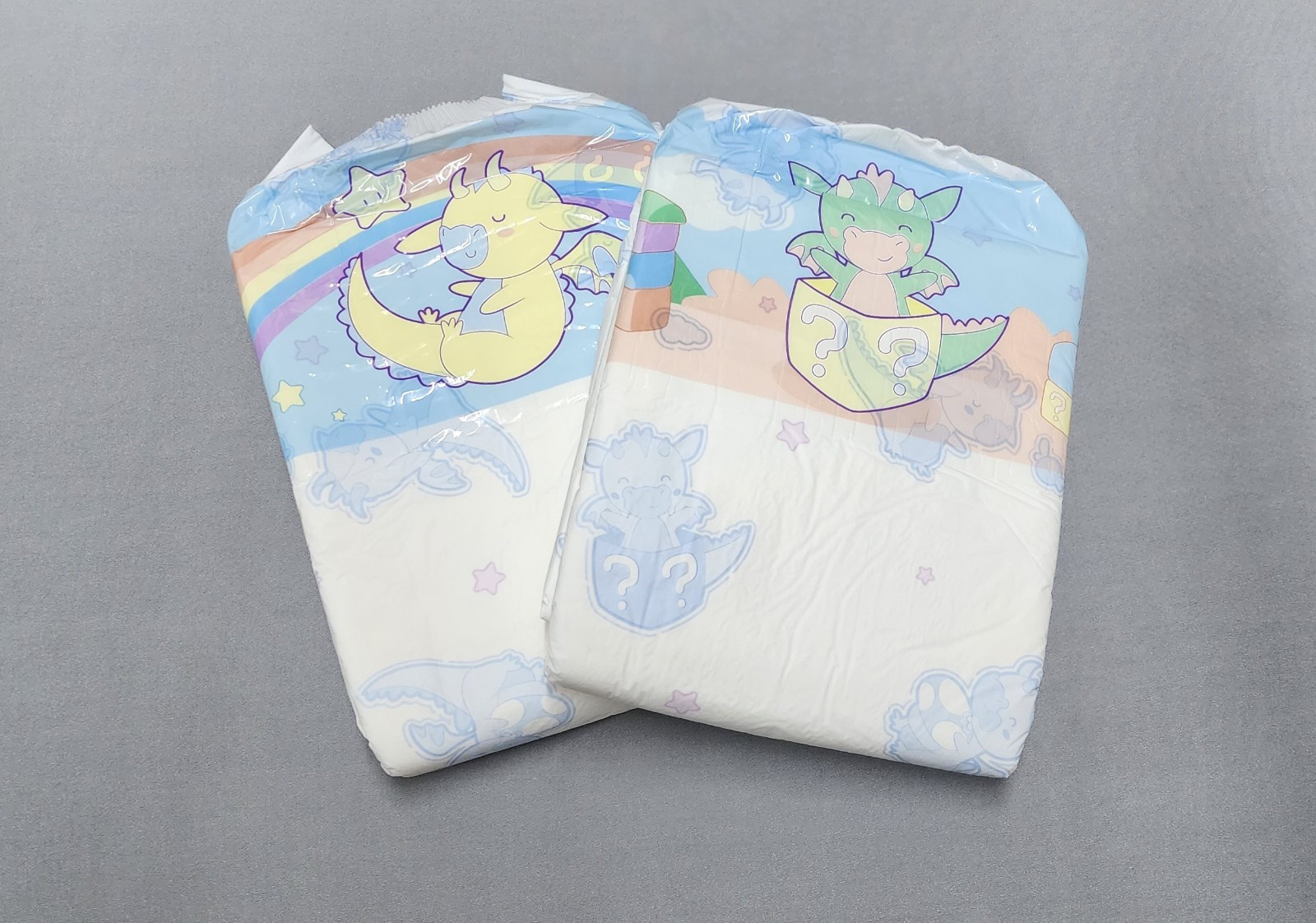 New LNGU Big Dragoonz Lot of 2 ABDL Adult Diaper Size Large Plastic Backed