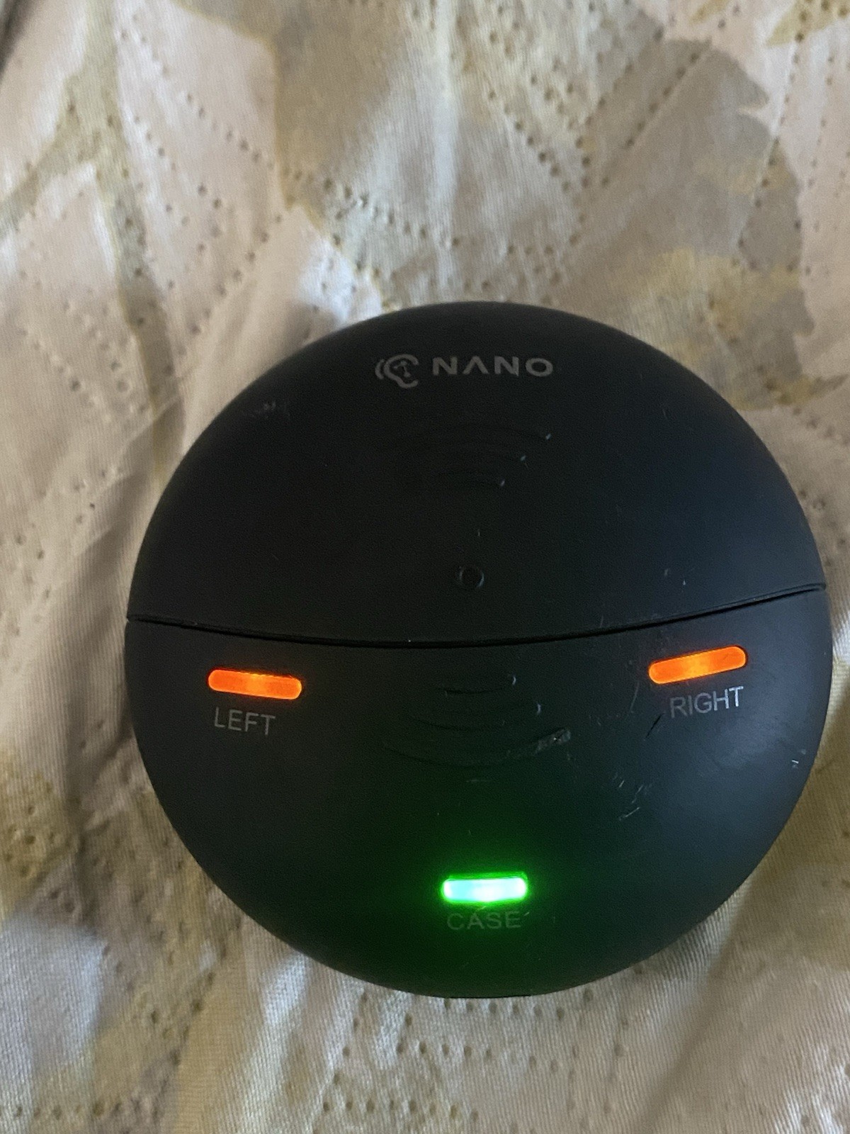 Nano Hearing Aids Charging Case Black Portable With Hearing Aids