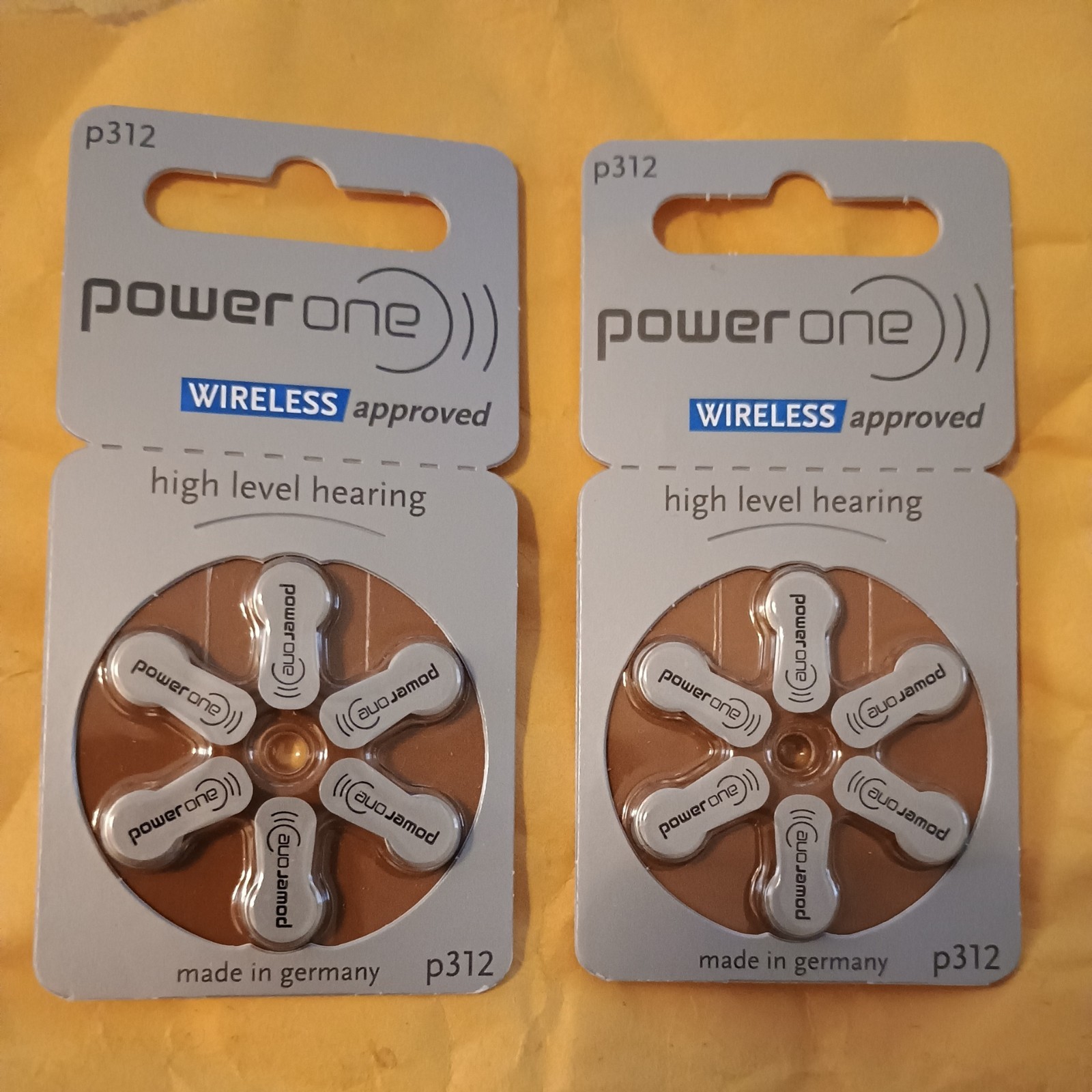 2 x 6 pack Wireless Approved High Level Hearing Batterys P312 Exp-2026/09 1.45V