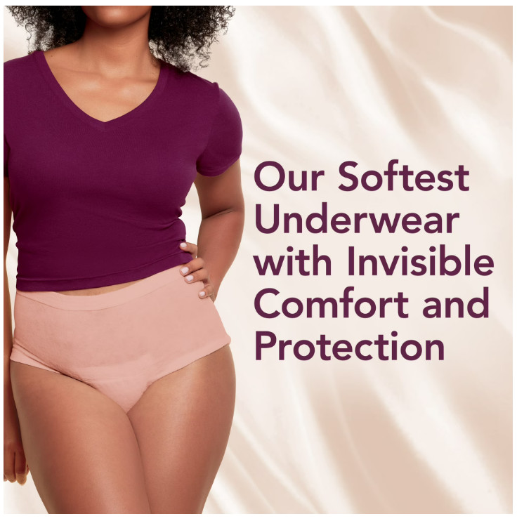 Depend Silhouette Incontinence & Postpartum Bladder Leak Underwear, XL, 48 Count