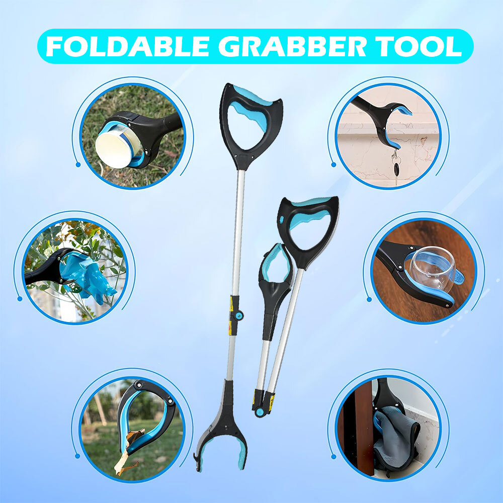 LED Light 32″ Grabber Tool Industrial Pick Up Stick Hand Grip Reach Trash Picker