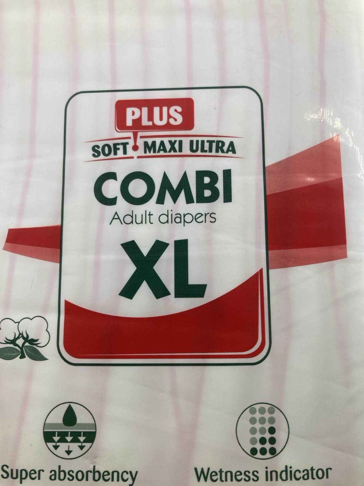 Nateen Soft Plus Maxi Ultra Combi Adult Diapers XL, 10 a set. Read desci