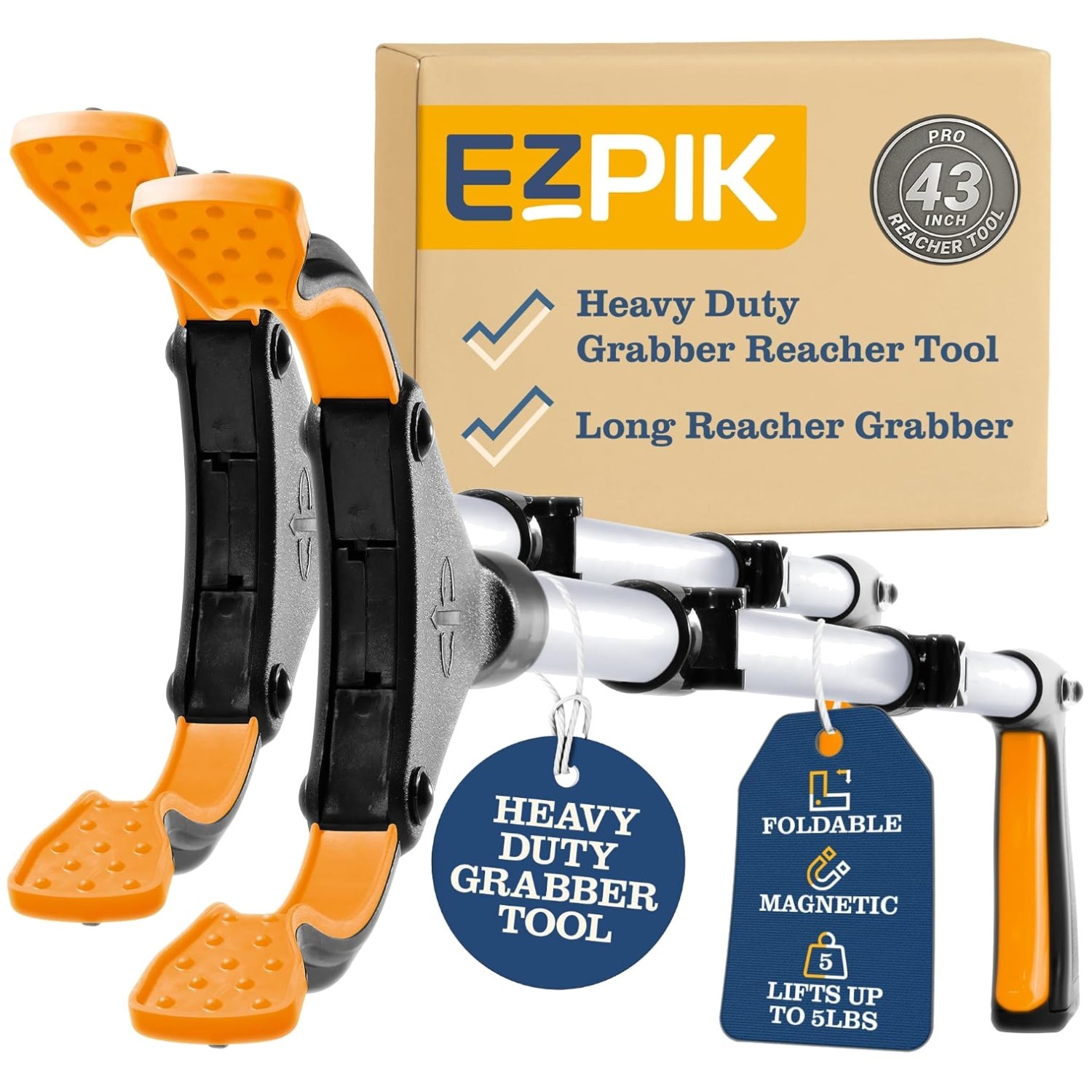 Portable 43″ Grabber Reacher Tool for Seniors