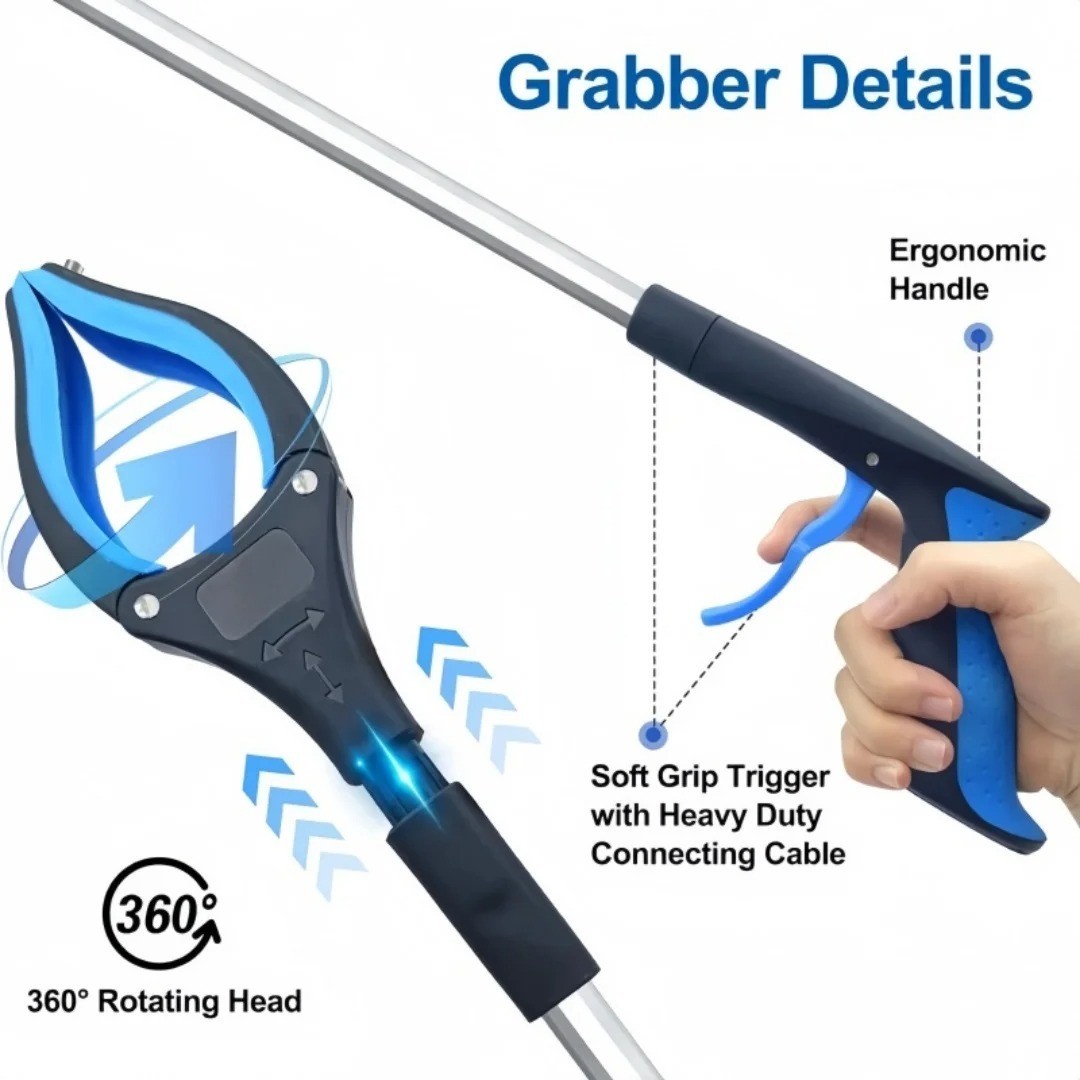 32 Inch Garbage Picker Gripper 360° Rotating Heavy Duty Elderly Grabber Tool USA