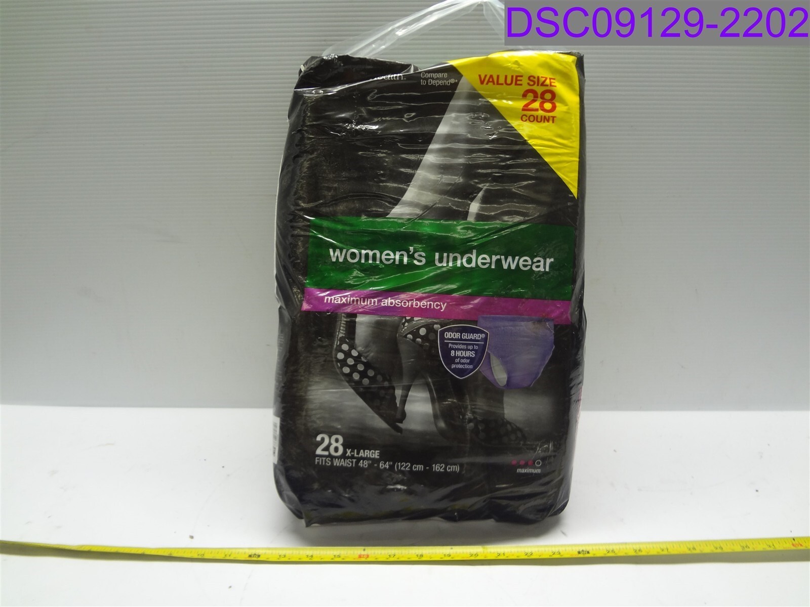 28-pack CVS Women’s Disposable Underwear Size XL (48-64″ waist) P/N 830474