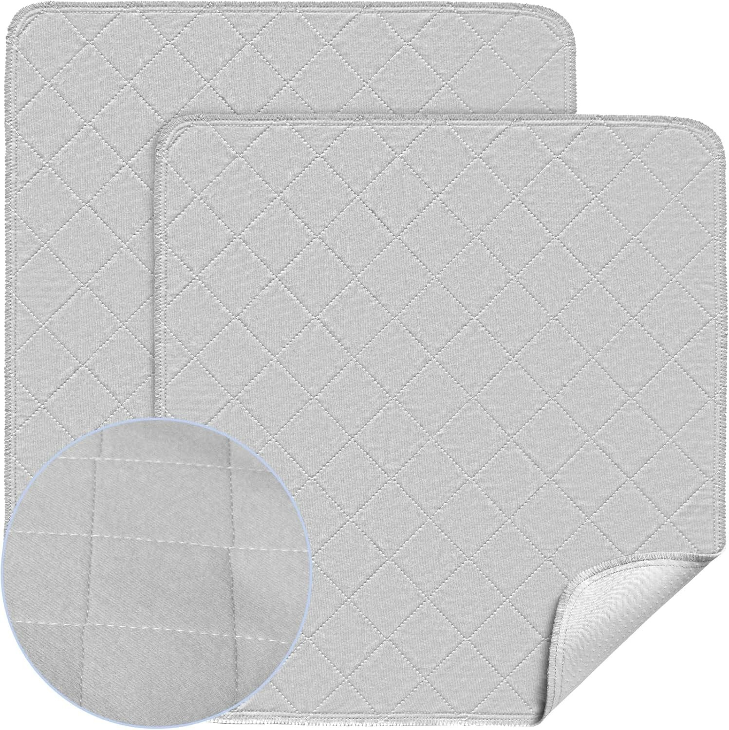Incontinence Chair Pad Absorbent Waterproof Washable Underpad 2 Pack 22″x21″